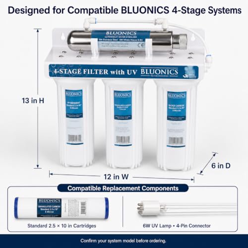 12 Piece Replacement Filter and UV Lamp Set for Compatible 4