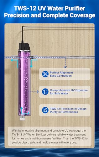 TWS 12 Ultraviolet Water Purifier Filter for Whole House Water Purification