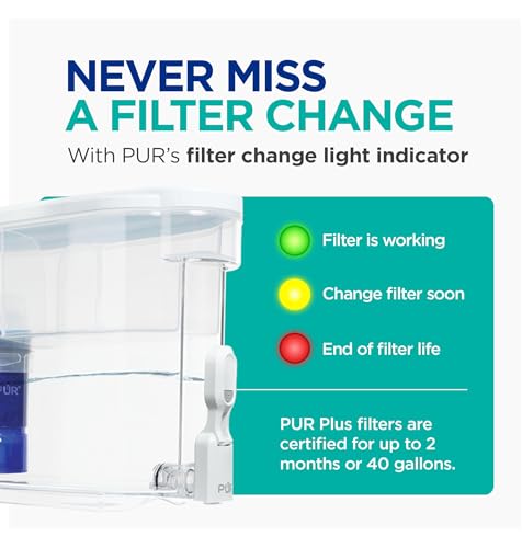 Plus 30 Cup Water Filter Dispenser with 1 Lead