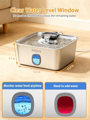 4Gal 15L Large Dog Water Fountain (4.6 Pound)