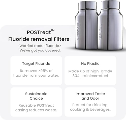POSTreat Steel Fluoride Reduction Filter Cartridge Set of 2 (2 Count)