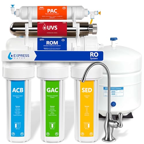 ROUV10D, 6-Stage RO Water Filter System, UV Filter, 100 GPD