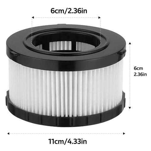 2 Pack DC5151H Replacement HEPA Filter for DEWALT DC515 DCV517 Wet Dry Vac