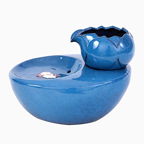 Ceramic Cat Drinking Water Fountain