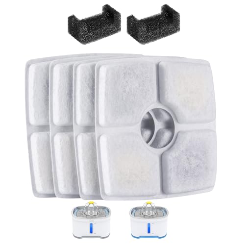 Cubic Cat Water Fountain Filter 4 Filters + 2 Sponges