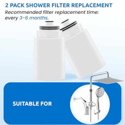 Shower Head Filters Replacement ONLY for Dual 10" Filtered Shower Head Combo (2 Count)