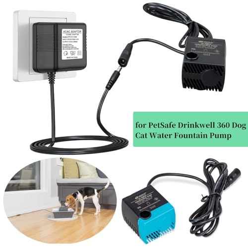 12V Power Adapter for PetSafe Drinkwell 360 Dog Cat Water Fountain Compatible with PetSafe Pump Power Supply（PAC00 (99.99 Gram)