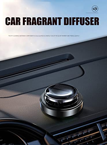 Solar Energy Powered Car Air Freshener Essential Oil Car Diffuser Perfume Scent Fragrance Air Purifier Rotating Relieve Fatigue Aromatherapy Diffuser for Car Home Office Decoration Gifts