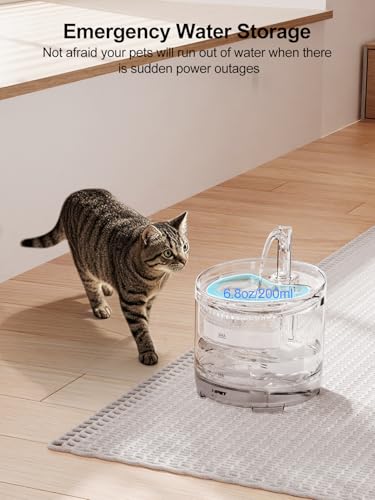 Cat Water Fountain WF050TP 1.5L Automatic Pet Drinking Fountain with Replacement Faucet Kit