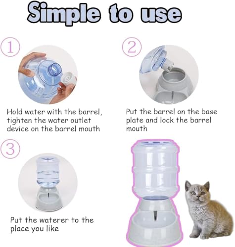 Gravity Pet Feeder and Water Dispenser Set