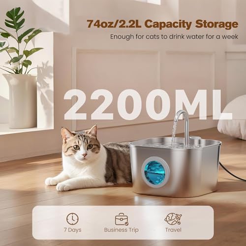 Cat Water Fountain Stainless Steel