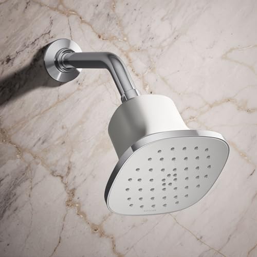 37722-G-CP Cinq Square Single-Function Filtered Showerhead, Five-Layer Filtration, 1.75 GPM, Contemporary Design, Easy to Clean, Polished Chrome