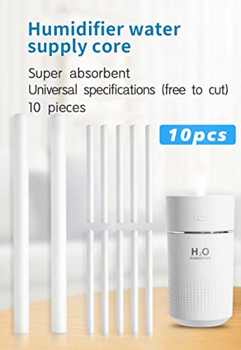 10 Pieces Humidifier Sticks Cotton Filter Refill Sticks Filter Replacement Wicks USB Humidifier Replacement Parts for Humidifier Car Humidifier Replacement Parts Can be cut (10 Count)