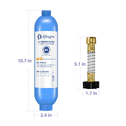 RV Water Filter with Hose Protector (2 Count)