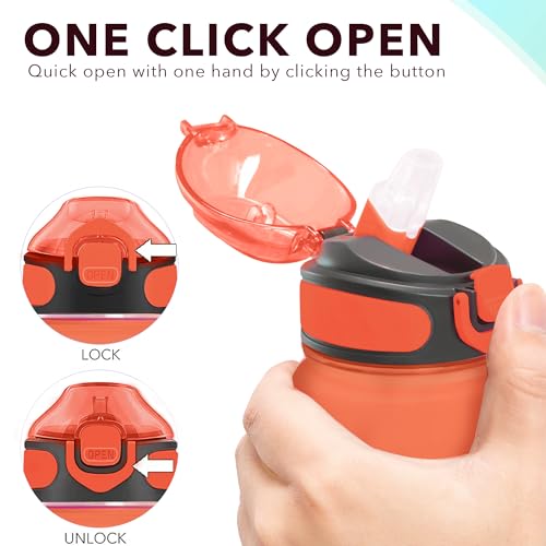 32 oz Drinking Water Bottle with Times to Drink and Straw