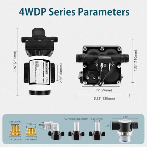 RV Water Pumps Pressure Pump 115V AC with Pressure Switch