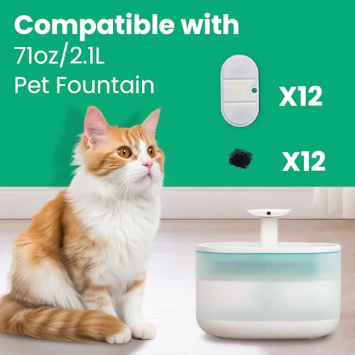 24 Pcs Cat Water Fountain Replacement Filters