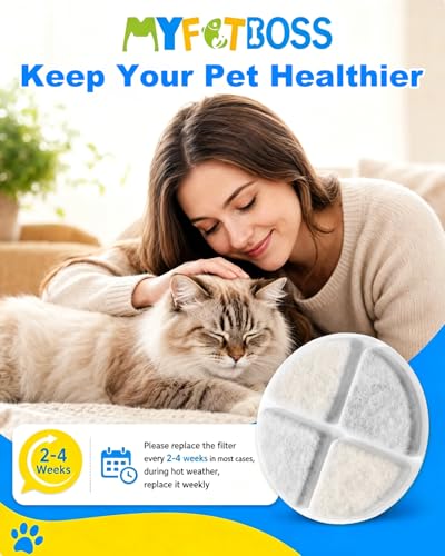 Pet Water Filter Replacement Fit for 101 oz Cat Water Dispenser (8 Count)