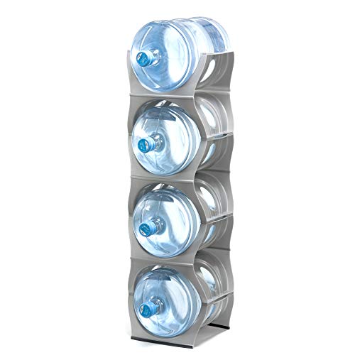 Stackable Water Bottle Storage Rack Best Water Jugs 5 Gallon Organizer. Jug Holder for Kitchen