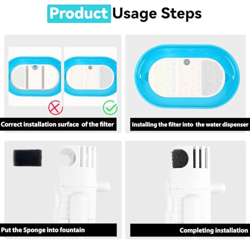 32 Packs for Petlibro Capsule Water Fountain Filters Replacement PLWF002 (39.98 Count)