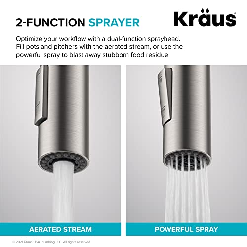 Spot Free Stainless Steel Pull Down Kitchen Faucet KPF