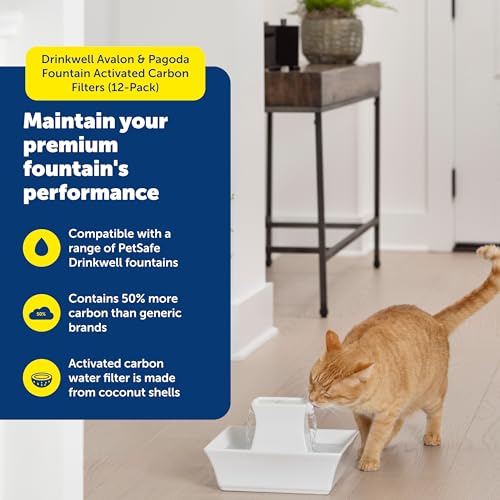Drinkwell Pet Fountain Replacement Carbon Filters (12 Count)