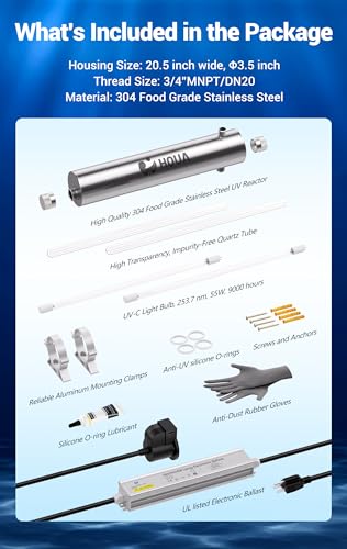 TWS 12 Ultraviolet Water Purifier Filter for Whole House Water Purification