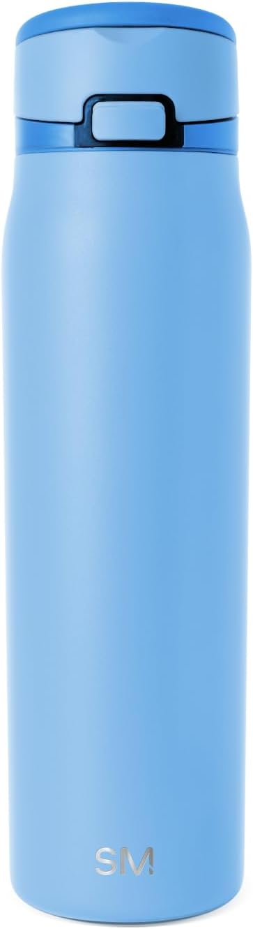 Simple Modern Mesa Loop Water Bottle with Straw | 30oz Cup Holder Friendly Insulated Stainless Steel Bottles for Travel, Sports and School | Snow Day
