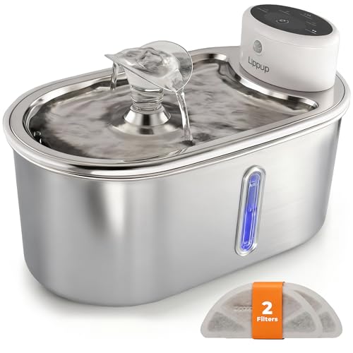 Wireless Cat Water Fountain Stainless Steel 108oz