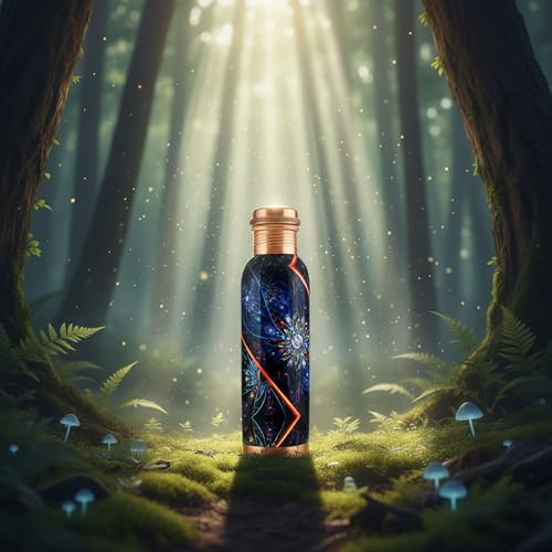 Pure Printed Copper Water Bottle