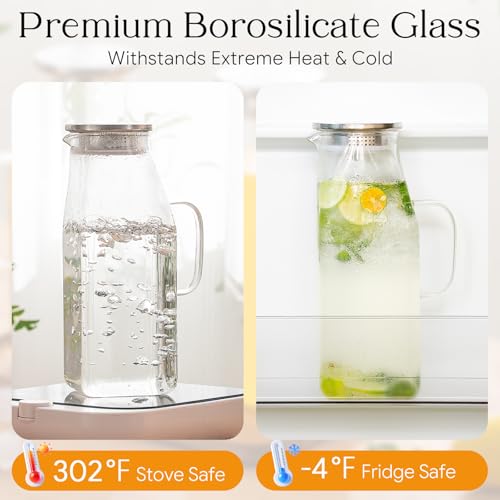 68 oz Glass Pitcher with Lid