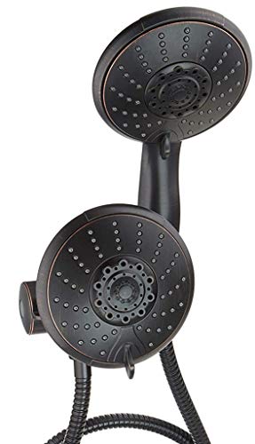 Anti Clog High Pressure Large Oil Rubbed Bronze Dual Shower Head 5