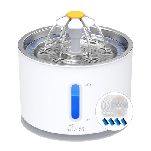 Cat Water Fountain Stainless Steel Lid with 4 Filters