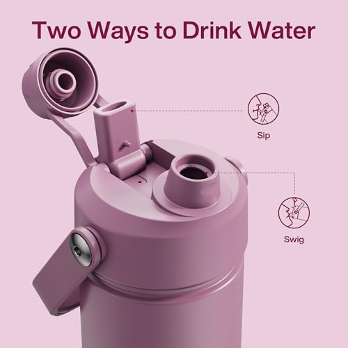 Insulated Water Bottle with Straw Stainless Steel Water Bottle