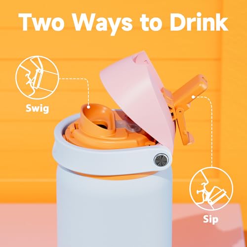 32 oz Insulated Water Bottle with Straw