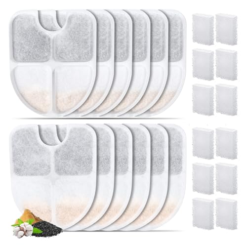 12 Packs Dog Water Fountain Filters for 3Gal