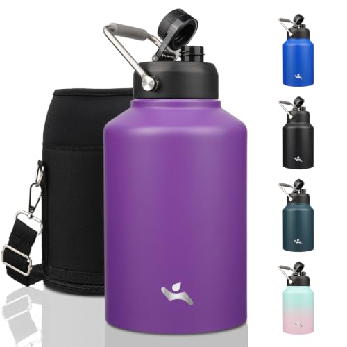 128 oz Insulated Stainless Steel Water Bottle Jug with Handle