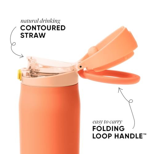 Water Bottle with Straw & Handle