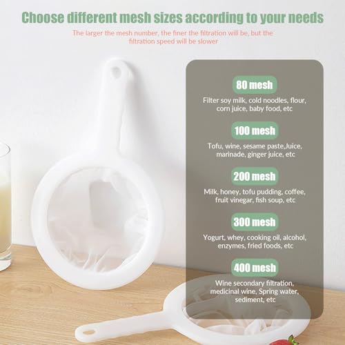 2 Pack Fine Nylon Mesh Strainer