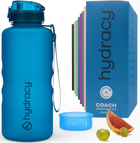 Motivational Water Bottle with Time Marker & Fruit Infuser 64 oz