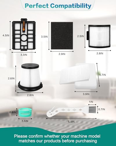 IW3511 IW3120 HEPA Filters Replacement Parts Compatible with Shark IW3511 Detect Pro Cordless Stick Vacuum Cleaner and Shark IW3120 Detect Clean Auto Empty System (2 Count)