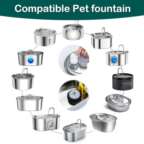 Cat Water Fountain Filter 16Pcs Fit 101oz