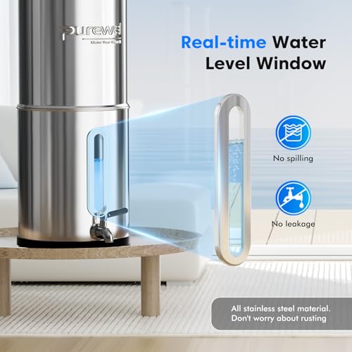 2.25G Gravity Water Filter System with Water Level Window (4 Count)