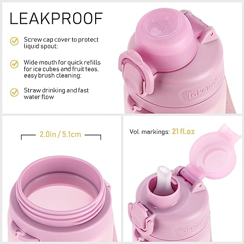 Collapsible Water Bottles with Straw for Travel