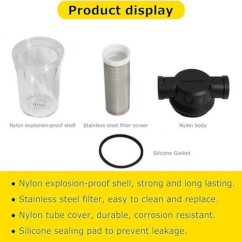 BUPUROTT Water Pump Strainer Inlet Filter for High Pressure Washer