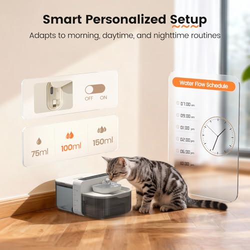 Filterless Cat Water Fountain with Wastewater Separation