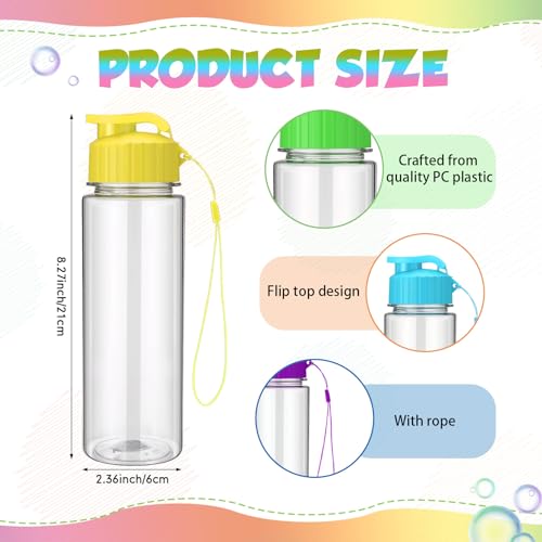 50 Pieces Reusable Plastic Water Bottles Bulk (50 Count)