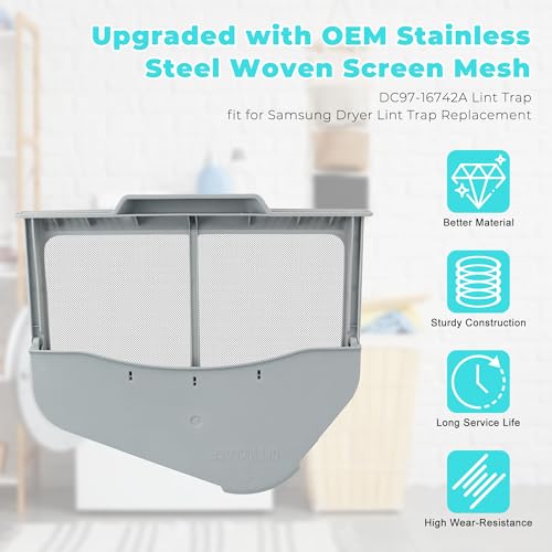DC97 16742A Lint Trap fit for Samsung Dryer Lint Trap Screen Replacement