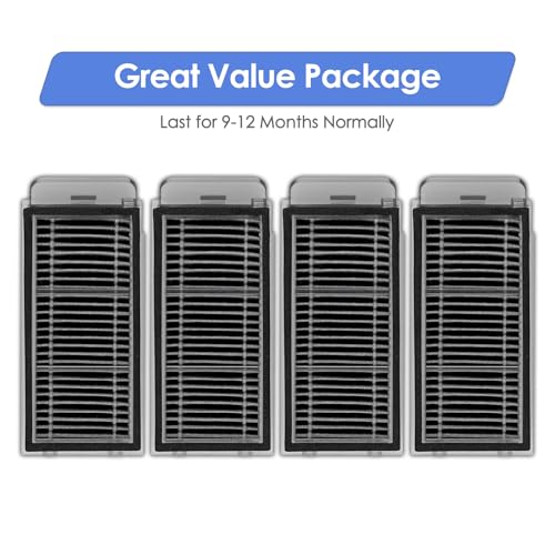 4 Pack) X50 Ultra Replacement HEPA Filters Compatible with Dreame X50 Ultra/ L50 Ultra/ L40S Pro Ultra/ X50 master/Mova V50 Ultra Robot Vacuum Cleaner, Filter Kit, Filters Accessories Kit (4 Count)