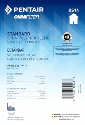 Pentair OMNIFilter RS14 10" x 2.5" Sediment Water Filter
